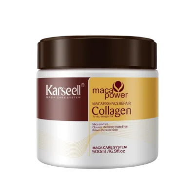 Karseell Collagen Hair Masks - Embalagem de produto profissional para o cuidado do cabelo sobre fundo branco